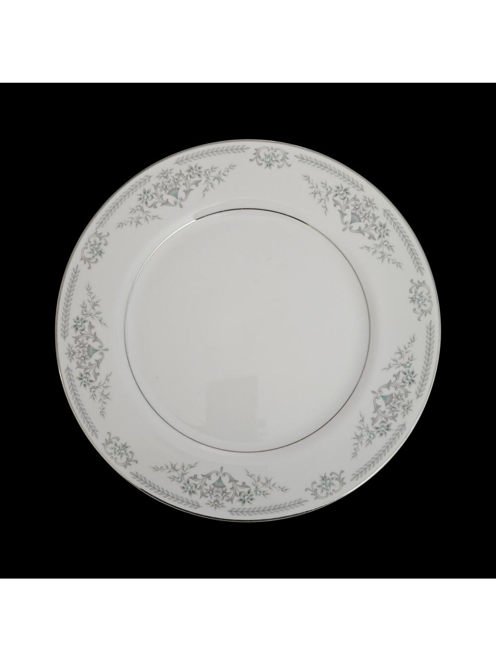 Rose China Brenda 3801 Dinner Plates Set of 2 Gray Floral Japan